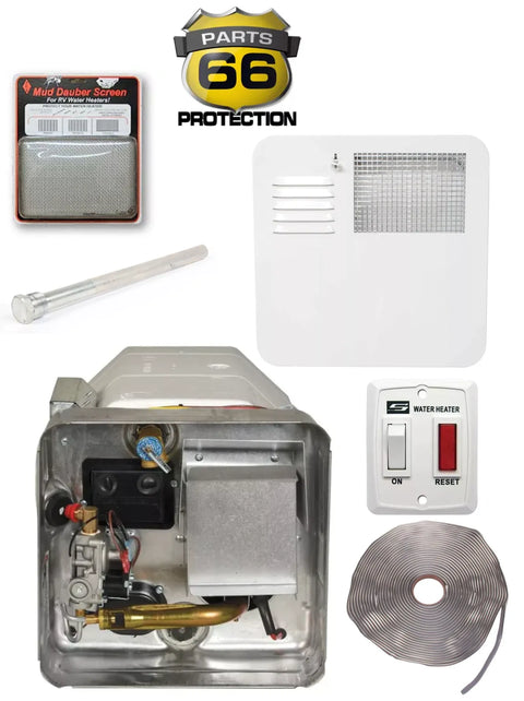Suburban | SW6DE Bundle | Direct Spark Ignition Gas/Electric RV Water Heater | 6 Gallon | 5239A | 5139E