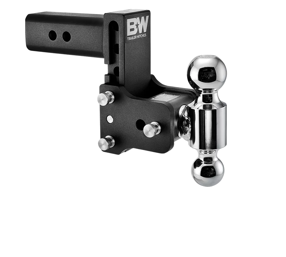 B&W Hitches Trailer Hitch Ball Mount TS20037B Dual Ball 5" Drop