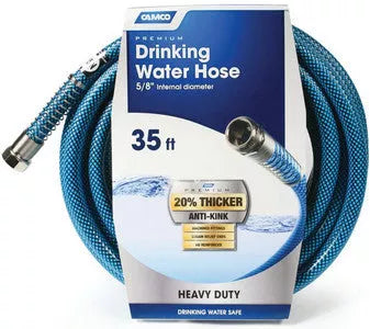 Camco | TastePURE Premium Drinking Water Hose with 2 Springs | 22843 | Fresh Water | 35'