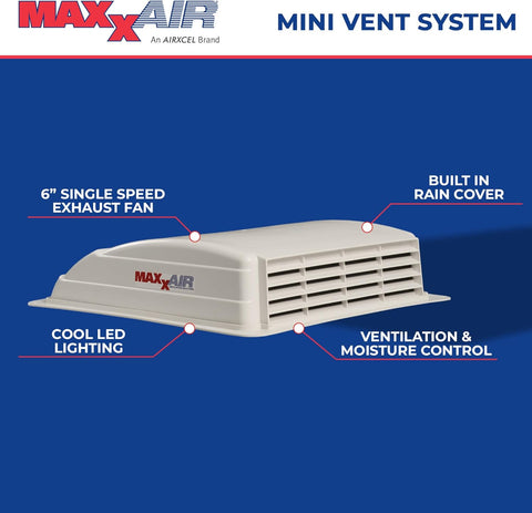 MaxxAir | Maxxair Mini Vent | 00-03700 | 10.5" Manual | White