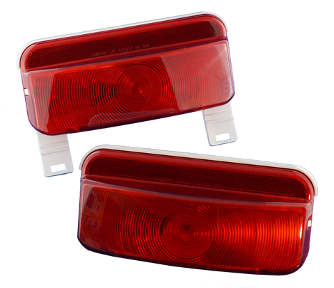 Command Electronics | Modern Rectangle LED Stop-Tail-Turn Light Replacement Lens | CMD-89-187L | Red