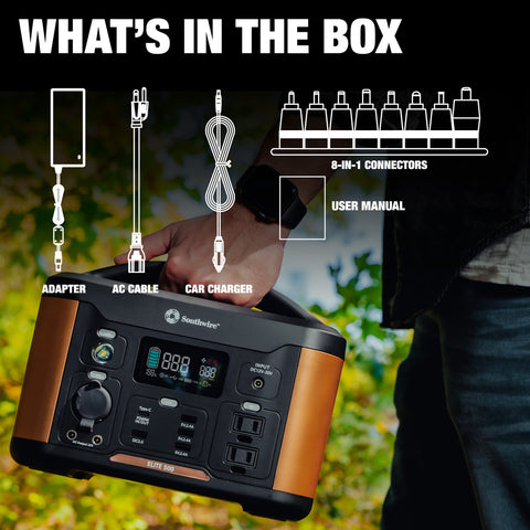 Southwire | 500 Series Portable Power Station | 53252 | 515Wh Backup Lithium Battery | 120V/500W Pure Sine Wave AC Outlet