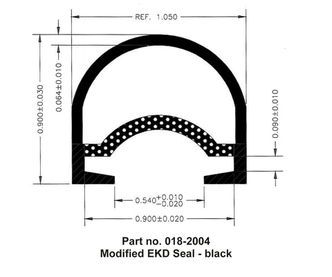 AP Products | Modified EKD Seal 1" x 1" x 50' | 018-2004 | 50' Roll | Black