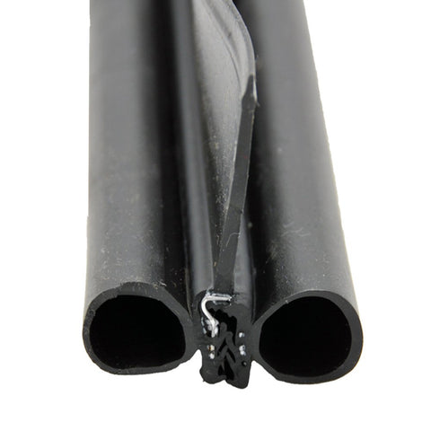 AP Products | Double Bulb with Wiper 2" x 2-1/4" x 28' | 018-478 | 28' Roll | Black