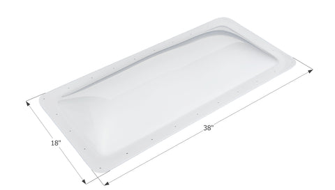 Icon Direct | White Skylight 14 x 34 | 01851 | 4 inch Bubble | SL1434W