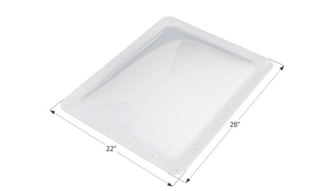 Icon Direct | White Skylight 18 x 24 | 01853 | 4 Inch Bubble | SL1824W
