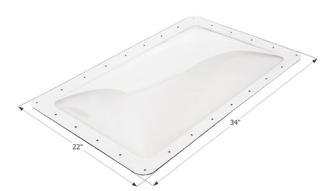 Icon Direct | Clear Skylight 18 x 30 | 01854 | 4 Inch Bubble | SL1830C