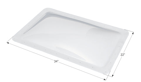 Icon Direct | White Skylight 18 x 30 | 01855 | 4 Inch Bubble | SL1830W
