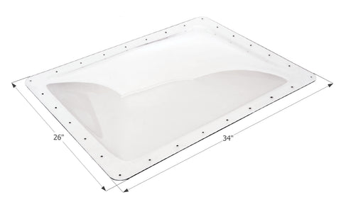 Icon Direct | Clear Skylight 22 x 30 | 01858 | 4 Inch Bubble | SL2230C