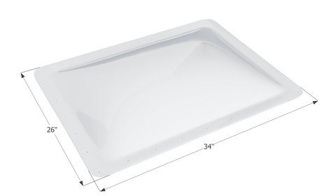 Icon Direct | White Skylight 22 x 30 | 01859 | 4 Inch Bubble | SL2230W