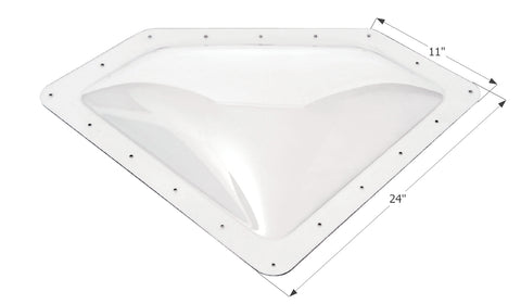 Icon Direct | Clear Neo-Angle Skylight 20 x 8 | 01864 | 4 Inch Bubble | NSL208C