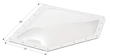 Icon Direct | Clear Neo-Angle Skylight 24 x 12 | 01866 | 4 Inch Bubble | NSL2412C