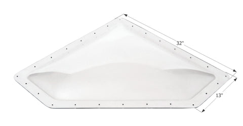 Icon Direct | Clear Neo-Angle Skylight 28 x 10 | 01868 | 4 Inch Bubble | NSL2810C