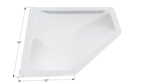 Icon Direct | White Neo-Angle Skylight 30 x 13 | 01871 | 4 Inch Bubble | NSL3013W