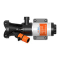 Seaflo 12V RV Macerator Pump SFMP1-120-02 with Orange Hose Connector - Front Profile | United RV Parts