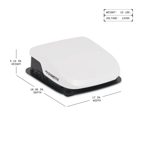 Dometic | Fan-Tastic Fan | 9630002551 | FA25MBUWD81S | Manual Lift | White Dome