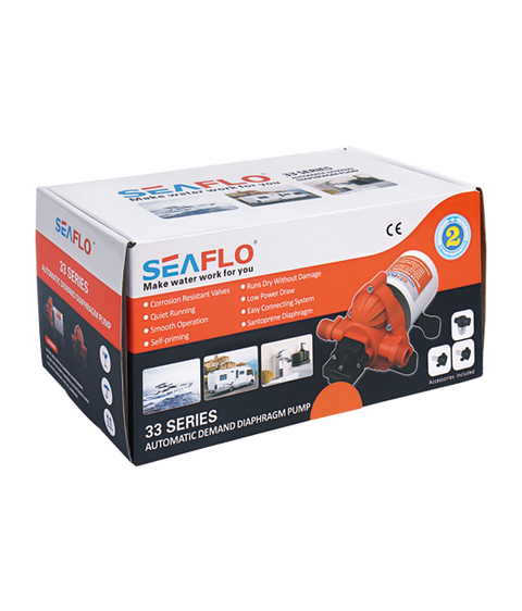 Seaflo | 115V RV Fresh Water Pump | SFDP1-030-045-33 | 33 Series | DC Diaphragm Pump | 3.0 GPM