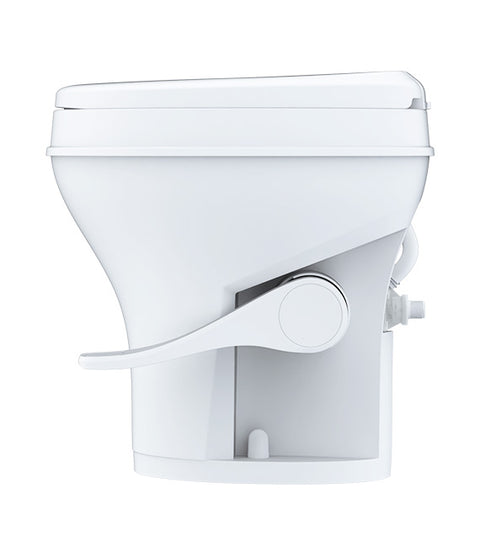 Seaflo | Residential Height RV Toilet-Plastic | Foot Pedal | SFRTPH-01-01 | White