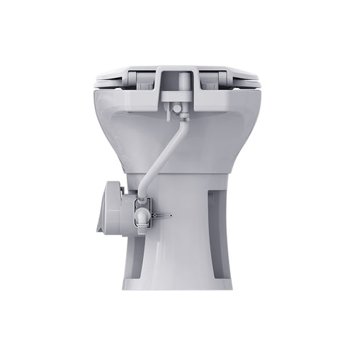 Seaflo | Residential Height RV Toilet | SFRTCH-02-01 | Elongated Ceramic Bowl | Foot Pedal | White