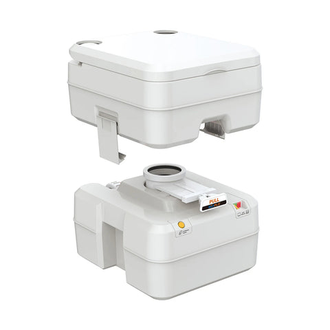 Seaflo SFPT-20-02 Portable Toilet Dual-Tank Separated View - Upper Seat & Lower Waste Tank | United RV Parts