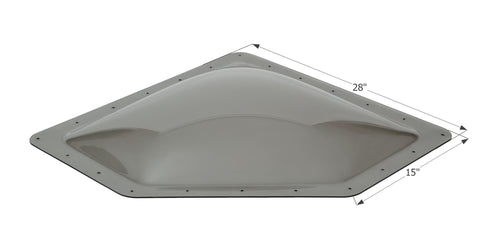 Icon Direct | Smoke Neo-Angle Skylight 24 x 12 | 12081 | 4 Inch Bubble | NSL2412S