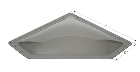 Icon Direct | Smoke Neo-Angle Skylight 28 x 10 | 12112 | 4 Inch Bubble | NSL2810S