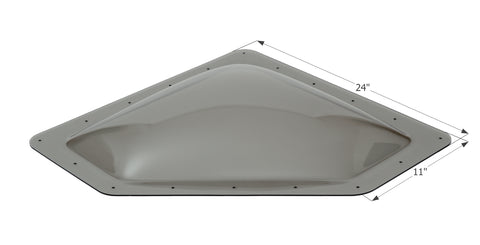 Icon Direct | Smoke Neo-Angle Skylight 20 x 8 | 12114 | 4 Inch Bubble | NSL208S