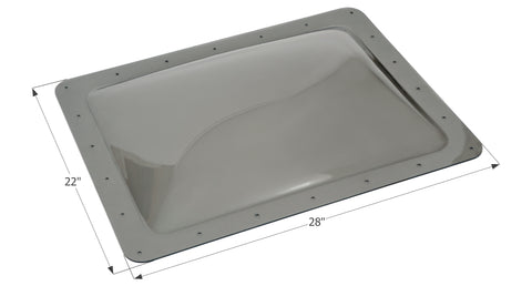 Icon Direct | Smoke Skylight 18 x 24 | 12119 | 4 Inch Bubble | SL1824S