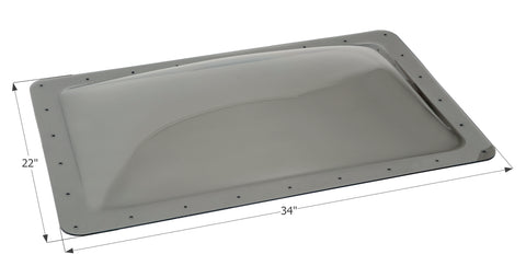 Icon Direct | Smoke Skylight 18 x 30 | 12120 | 4 Inch Bubble | SL1830S