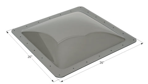 Icon Direct | Smoke Skylight 22 x 22 | 12121 | 4 Inch Bubble | SL2222S