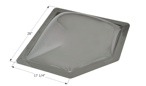 Icon Direct | Smoke Neo-Angle Skylight 24 x 12 | 12144 | 7 Inch Bubble | NSL2414S
