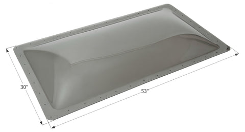 Icon Direct | Smoke Skylight 26 x 49 | 12145 | 5 Inch Bubble | SL2649S