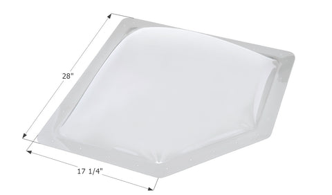 Icon Direct | White Neo-Angle Skylight 24 x 12 | 12179 | 7 Inch Bubble | NSL2414W