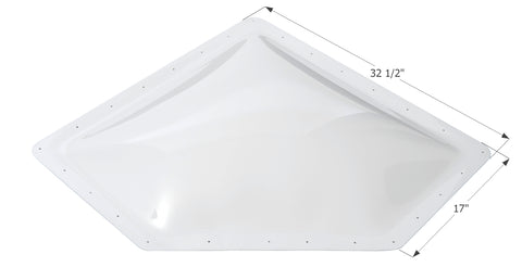Icon Direct | White Neo-Angle Skylight 28 x 14 | 12199 | 4 Inch Bubble | NSL2814W