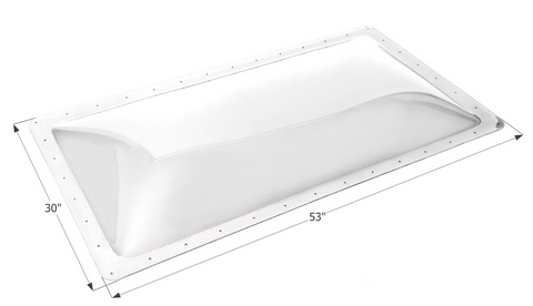 Icon Direct | Clear Skylight 26 x 49 | 12218 | 5 Inch Bubble | SL2649C