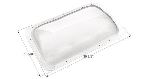 Icon Direct | Clear Skylight 16 x 27 | 12251 | 5 Inch Bubble | SL1627C