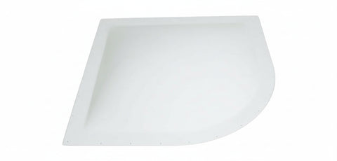 Icon Direct | White Radius-Angle Skylight 26 x 26 | 12591 | 5 Inch Bubble | NSL26W