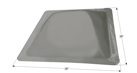Icon Direct | Smoke Skylight 24 x 24 | 12840 | 5 Inch Bubble | SL2424S