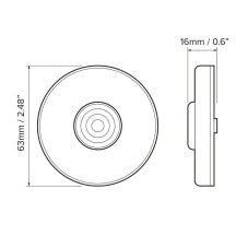 Dream Lighting | Red LED Round Clearance Light | CMB1SRR | 12V 2.5" with Bulit in EPDM Gasket