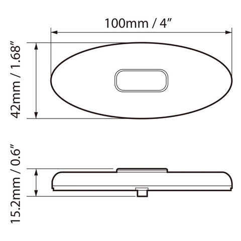 Dream Lighting | Oval Red LED Side Marker | CMO-B-RRA | 12V | Clearance Light with Built In Gasket