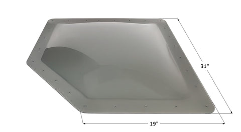 Icon Direct | Smoke Neo-Angle Skylight 26 x 16 | 14135 | 4 Inch Bubble | NSL2616S