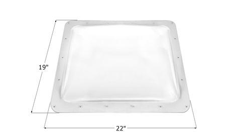 Icon Direct | Clear Skylight 16 x 19 | 14176 | 5 Inch Bubble | SL1619C