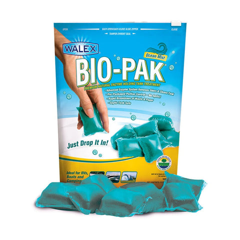 Walex | Bio-Pak RV Toilet Freshener | BIOOCEANBG | 10 Pack | Ocean Mist