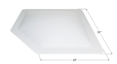 Icon Direct | White Neo-Angle Skylight 26 x 16 | 14294 | 4 Inch Bubble | NSL2616W