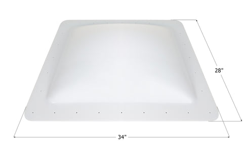 Icon Direct | White Skylight 22 x 28 | 14365 | 6 inch Bubble | SL2228W