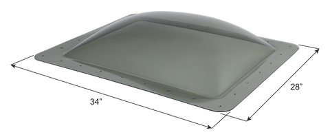 Icon Direct | Smoke Skylight 22 x 28 | 14430 | 6 inch Bubble | SL2228S
