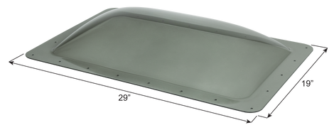 Icon Direct | Smoke Skylight 15 x 25 | 14705 | 4 inch Bubble | SL1525S