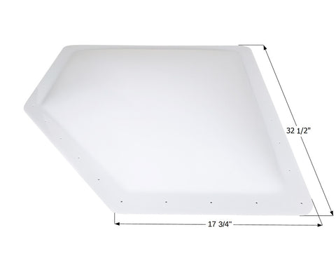 Icon Direct | White Neo-Angle Skylight 28 x 15 | 14882 | 4 Inch Bubble | NSL2815W
