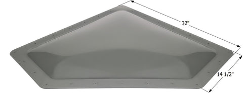 Icon Direct | Smoke Neo-Angle Skylight 27 x 11 | 14958 | 4 Inch Bubble | NSL2711S