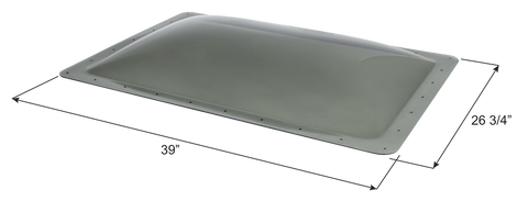 Icon Direct | Smoke Skylight 22 x 35 | 15169 | 4 Inch Bubble | SL2235S